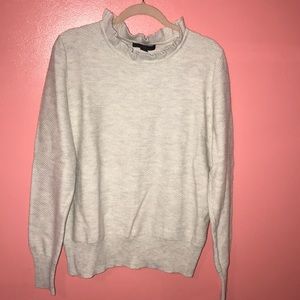 Ruffled High Neck Sweater